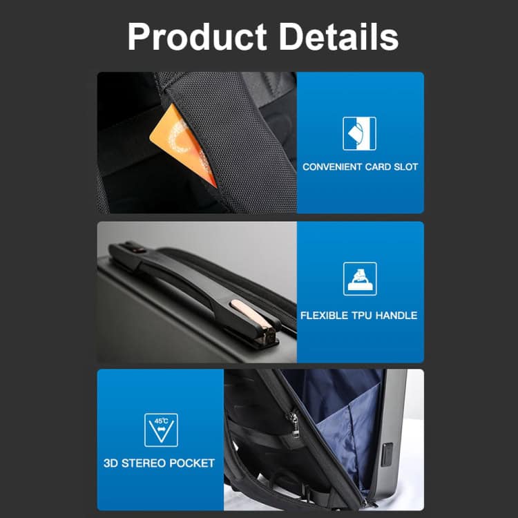 Bopai Waterproof USB Hard Shell Backpack - Expandable & Durable 7 Bopai Waterproof Usb Hard Shell Backpack - Expandable &Amp; Durable - Image 7