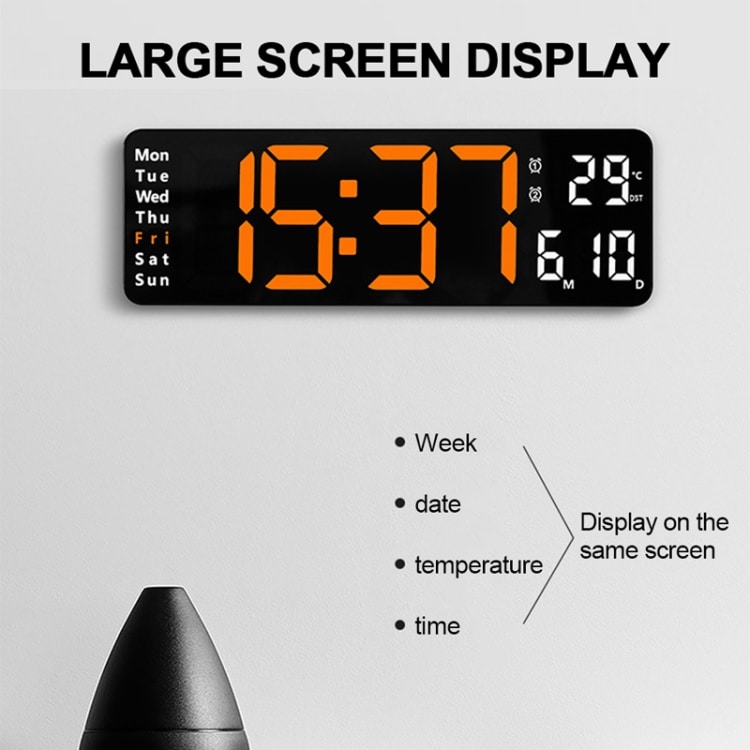 13" LED Multifunctional Large Screen Wall Clock - Modern Living Room Design 5 13&Quot; Led Multifunctional Large Screen Wall Clock - Modern Living Room Design - Image 5