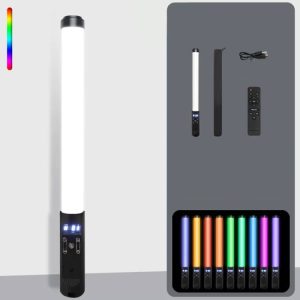 LED tube light with remote control, rechargeable battery, and color-changing LED sticks for home, office, or retail lighting. Easy to install, energy-efficient, and customizable lighting solutions.