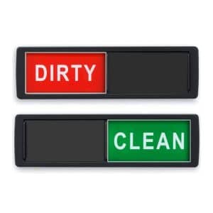 2-in-1 Dishwasher Magnet Clean/Dirty Sign - Double-Sided Cover