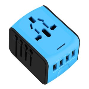 BMAX 199-04U Travel USB Converter with 4 Universal Sockets - Stay Connected on the Go