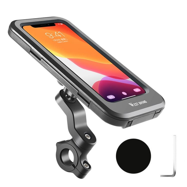 WEST BIKING Waterproof Phone Bracket for Shockproof Bicycle Riding 1 West Biking Waterproof Phone Bracket For Shockproof Bicycle Riding