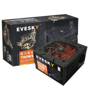 EVESKY 700WS ATX Power Supply w/ 12cm Fan - Efficient Cooling & Reliable Performance