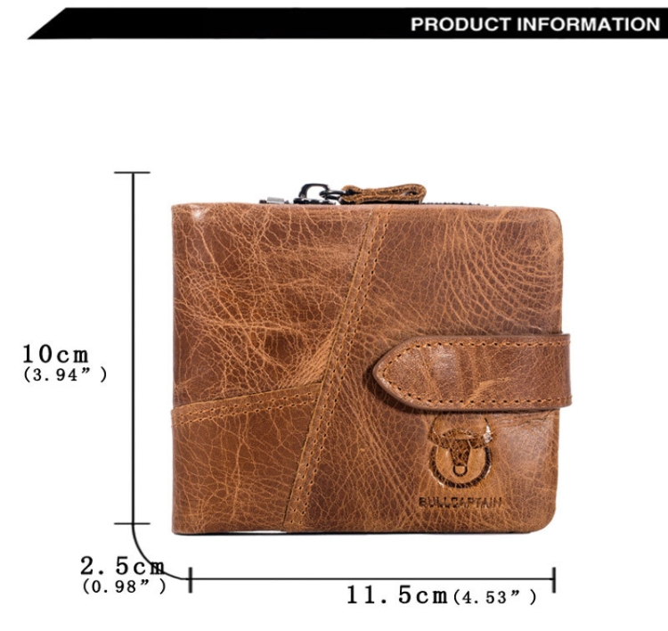 Vintage Leather Buckle Wallet with Detachable Cap in BUFF CAPTAIN 01 - Multifunctional and Stylish 3 Vintage Leather Buckle Wallet With Detachable Cap In Buff Captain 01 - Multifunctional And Stylish - Image 3