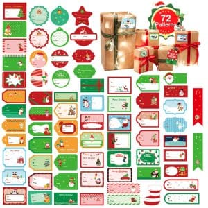 72pc Christmas Stickers Set - Perfect for Gift Bags & Box Closure
