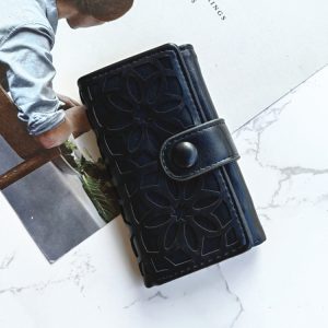 Triple Fold Buckle Key Bag- Multifunctional PU Women's Accessory - Stylish & Practical