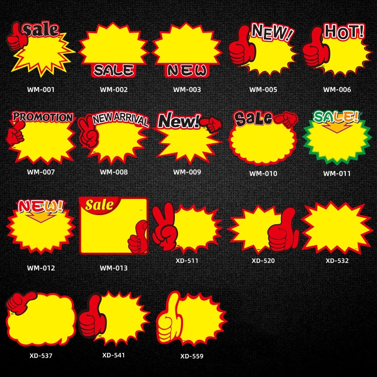 10 Bags 25x19cm Explosion Sticker Price Tags Supermarket Labels 2 10 Bags 25X19Cm Explosion Sticker Price Tags Supermarket Labels - Image 2