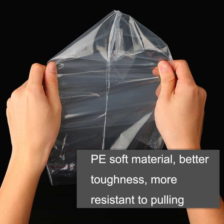 100 Transparent Self-Stick PE Clothing Bags - Sealable Jewelry Plastic Bag 3 Soft Transparent Plastic Bag Made Of Pe Material, Flexible And Durable For Packaging And Storage.