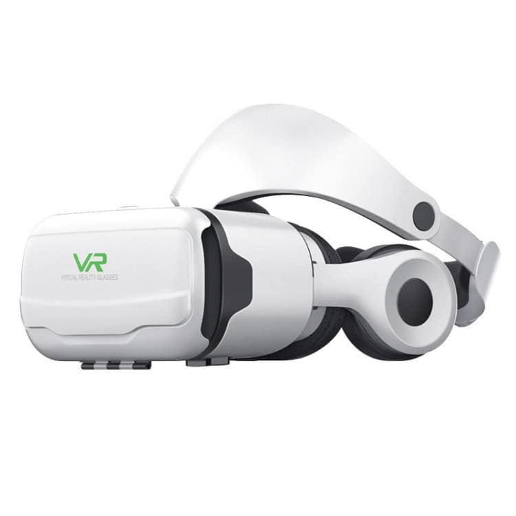 Immerse Yourself with Mobile 3D VR Game Glasses & Headset 1 Vr Headset With White Design And Black Accents, Technology And Immersive Experience, Virtual Reality Glasses For Gaming And Entertainment.