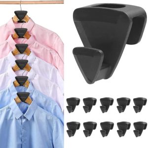 10pcs Triangle Clothes Hanger Hooks - Space Saving Connectors - Set of 10