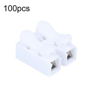 White plastic electrical outlet splitter for multiple device connections, syndmart power strip adapter, compact and portable power extension, ideal for home or office use, pack of 100pcs.