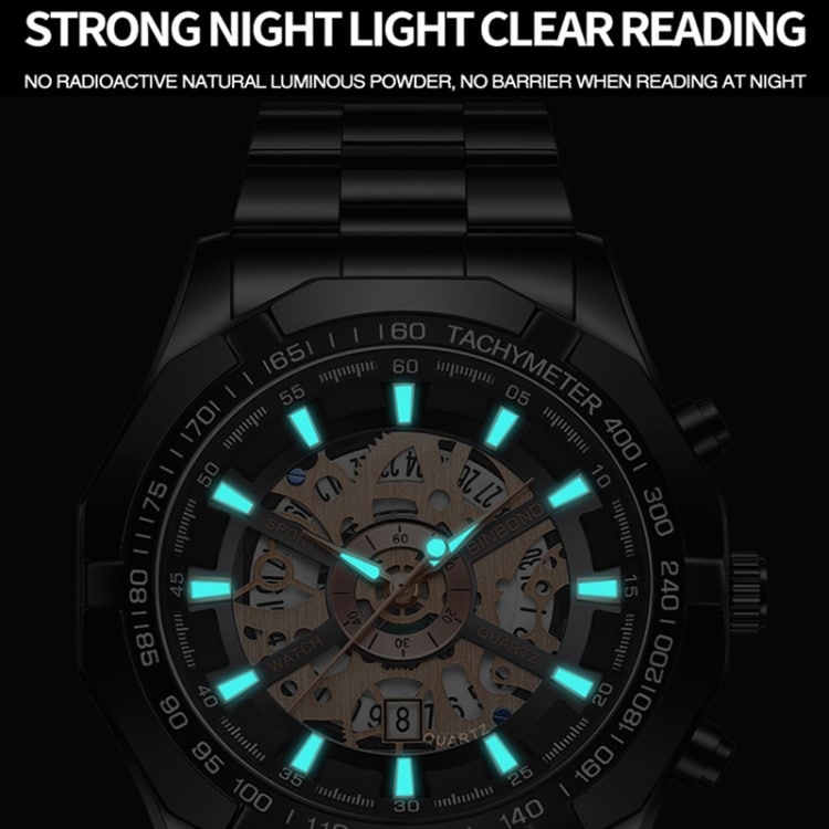 Quartz Hollowed Luminous Watch | 30m Waterproof Mechanical Beauty 6 Quartz Hollowed Luminous Watch | 30M Waterproof Mechanical Beauty - Image 6