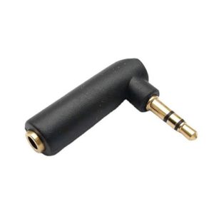 Dual Channel 3.5mm Elbow Audio Adapter - Male to Female - Enhance Headphone Connectivity