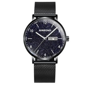 BINBOND B3820 30M Waterproof Luminous Starry Watch • Ultra-thin Profile