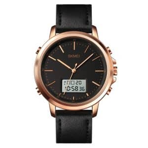 SKMEI 1652 Men's Dual Movement Leather Alloy Sports Watch - Stylish & Durable
