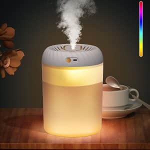 3000ml Dual Nozzle Humidifier with Digital Display & Colorful Ambient Light