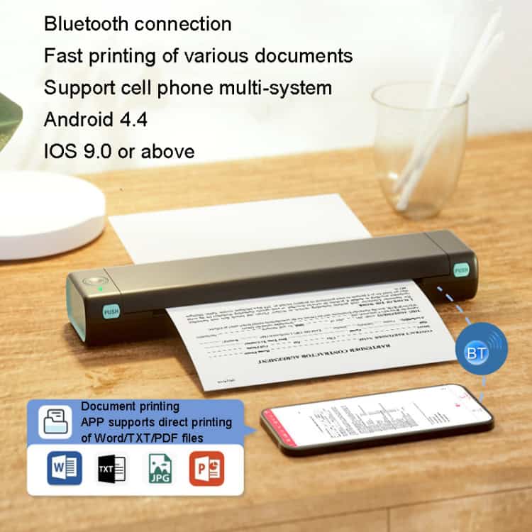 Wireless Thermal Printer for On-the-Go Printing: M08F Bluetooth Portable - Fast & Efficient! 6 Wireless Thermal Printer For On-The-Go Printing: M08F Bluetooth Portable - Fast &Amp; Efficient! - Image 6