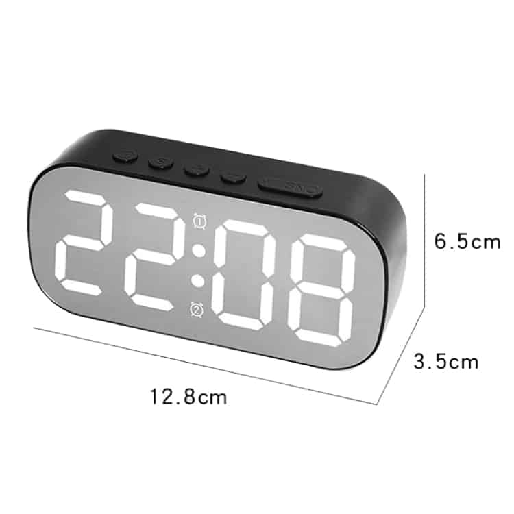 Sleek LED Mirror Alarm Clock - Desktop Temperature Display, Digital, Modern 3 Sleek Led Mirror Alarm Clock - Desktop Temperature Display, Digital, Modern - Image 3
