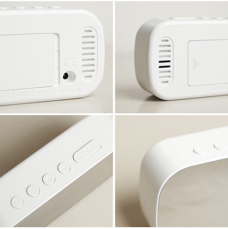 Sleek LED Mirror Alarm Clock - Desktop Temperature Display, Digital, Modern 5 Sleek Led Mirror Alarm Clock - Desktop Temperature Display, Digital, Modern - Image 5