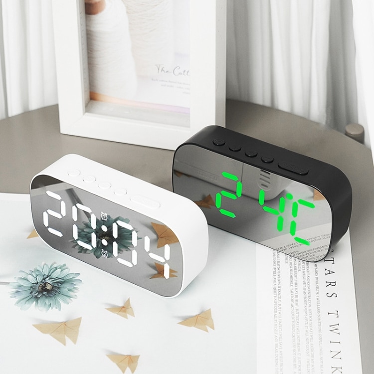 Sleek LED Mirror Alarm Clock - Desktop Temperature Display, Digital, Modern 7 Sleek Led Mirror Alarm Clock - Desktop Temperature Display, Digital, Modern - Image 7