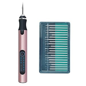 Wireless dental scaler with ultrasonic tips for professional teeth cleaning at home, compact and rechargeable, ideal for dental hygiene and plaque removal.