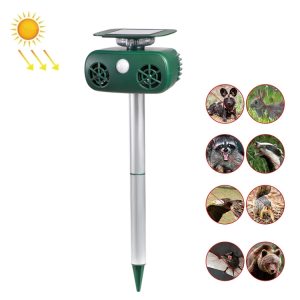 360° Solar Animal Repeller with Strobe Light & Ultrasonic Repeller