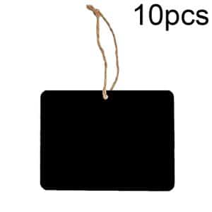 10pcs Mini Hanging Wooden Message Board Set - Home Decor Chalkboard Kit
