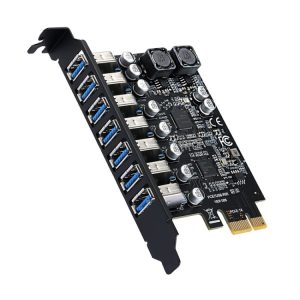 PCE7USB-R05 7-Port USB 3.2 GEN1 Expansion Card - Super Speed 5Gbps