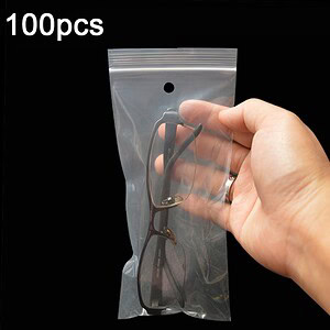 100pcs small metal hooks for jewelry making and crafting, perfect for DIY projects, stored in a transparent resealable plastic bag for convenience and organization.