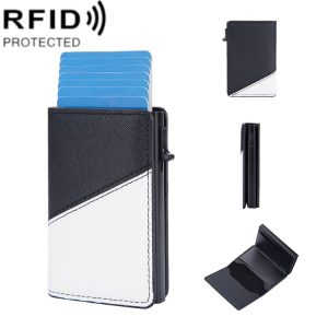Baellerry RFID Anti-theft Leather Wallet with Aluminum Box & Card Holder