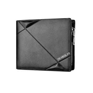 DEABOLAR Men's Large-capacity PU Leather Tri-fold Wallet - Multi-card Storage