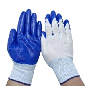 Nitrile Work Gloves, 2pcs/Pack, Abrasion & Oil Resistant for Safety