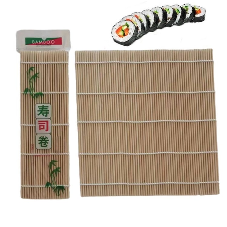 Small Bamboo Sushi Roll Curtain, 23x22cm - Homemade Sushi Essential 1 Small Bamboo Sushi Roll Curtain, 23X22Cm - Homemade Sushi Essential