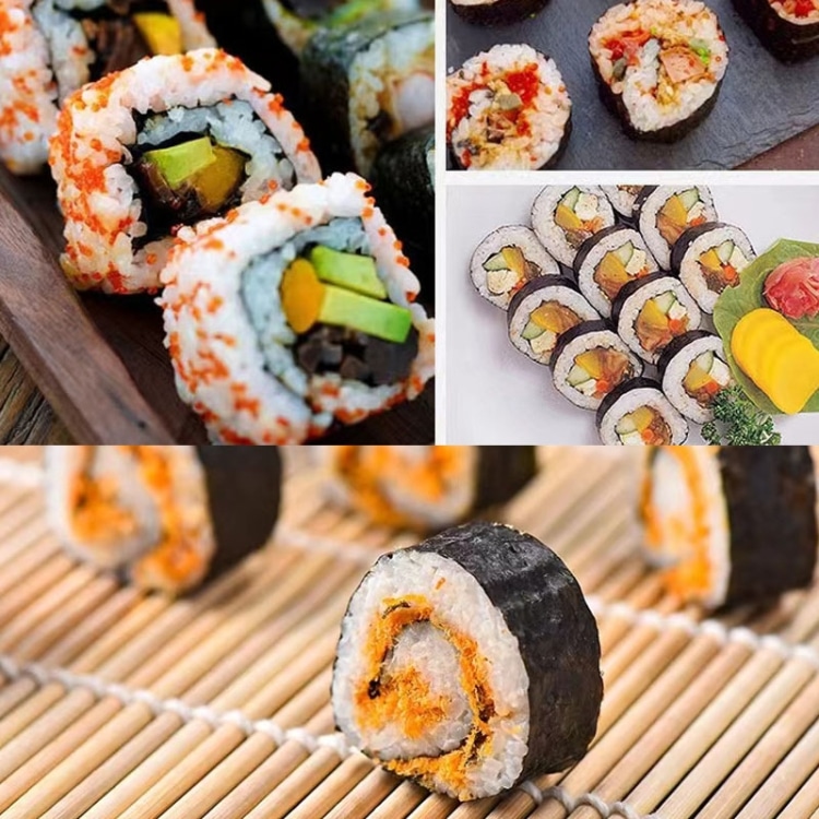 Small Bamboo Sushi Roll Curtain, 23x22cm - Homemade Sushi Essential 6 Small Bamboo Sushi Roll Curtain, 23X22Cm - Homemade Sushi Essential - Image 6