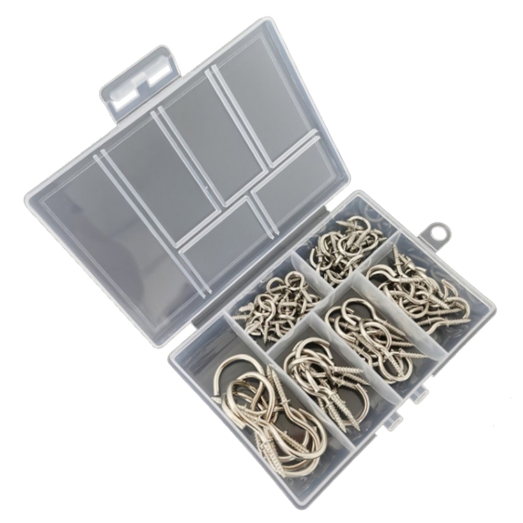 75-Piece Ceiling Hook Set for Easy Home Storage & Wall Mounting - Versatile Solution 1 75-Piece Ceiling Hook Set For Easy Home Storage &Amp; Wall Mounting - Versatile Solution