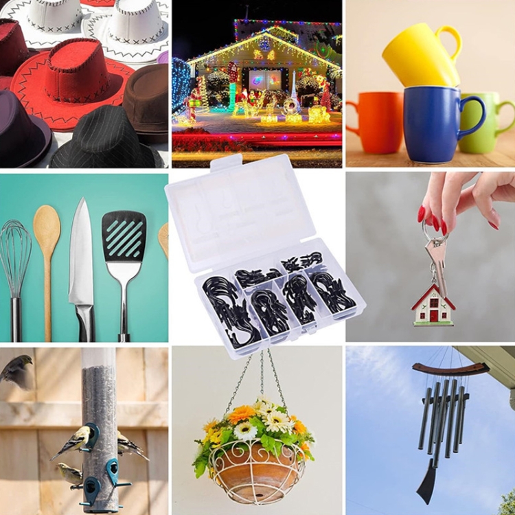 75-Piece Ceiling Hook Set for Easy Home Storage & Wall Mounting - Versatile Solution 8 75-Piece Ceiling Hook Set For Easy Home Storage &Amp; Wall Mounting - Versatile Solution - Image 8