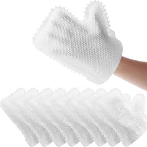 10-pk Washable Fish Scale Mittens - Reusable Gloves for Dust Removal
