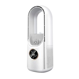 Bladeless Desk Fan with Humidification & LED Light - Adjustable Speeds, Timer