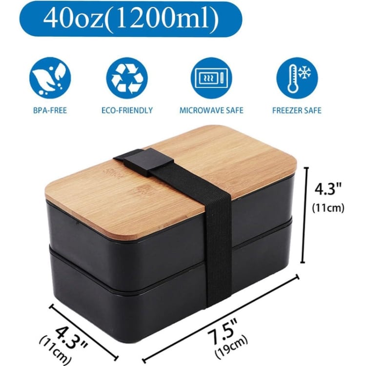 1200ml Double Layer Insulated Lunch Box - Portable Microwavable Food Container 5 1200Ml Double Layer Insulated Lunch Box - Portable Microwavable Food Container - Image 5