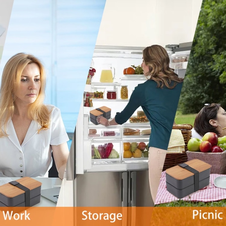 1200ml Double Layer Insulated Lunch Box - Portable Microwavable Food Container 8 1200Ml Double Layer Insulated Lunch Box - Portable Microwavable Food Container - Image 8