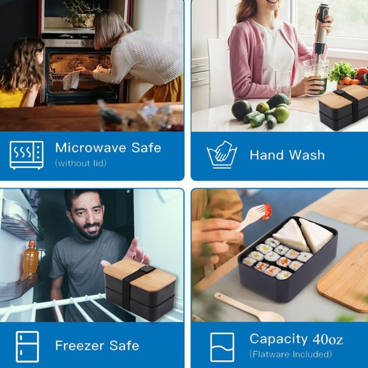 1200ml Double Layer Insulated Lunch Box - Portable Microwavable Food Container 9 1200Ml Double Layer Insulated Lunch Box - Portable Microwavable Food Container - Image 9