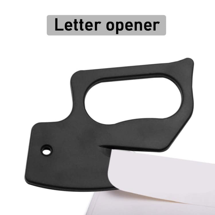 2pcs Stainless Steel Letter Openers - Versatile Paper Cutting Blades 4 Black Letter Opener With Ergonomic Handle For Opening Envelopes And Letters, Office Supplies Accessory.