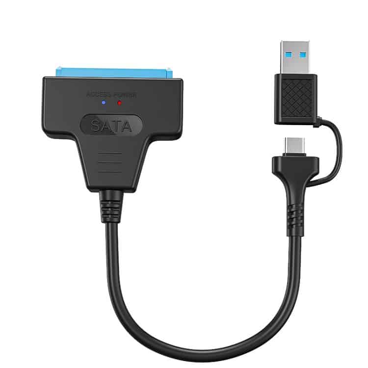 Speedy Data Transfer: USB 3.0/USB-C to SATA Adapter Cable for 2.5" Laptop HDD/SSD 1 Speedy Data Transfer: Usb 3.0/Usb-C To Sata Adapter Cable For 2.5&Quot; Laptop Hdd/Ssd