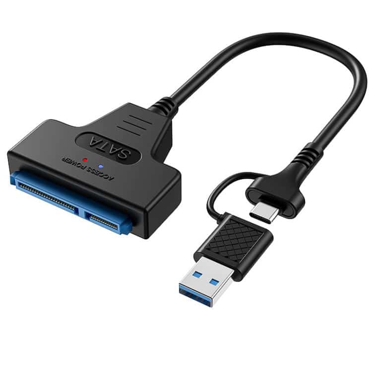 Speedy Data Transfer: USB 3.0/USB-C to SATA Adapter Cable for 2.5" Laptop HDD/SSD 2 Speedy Data Transfer: Usb 3.0/Usb-C To Sata Adapter Cable For 2.5&Quot; Laptop Hdd/Ssd - Image 2