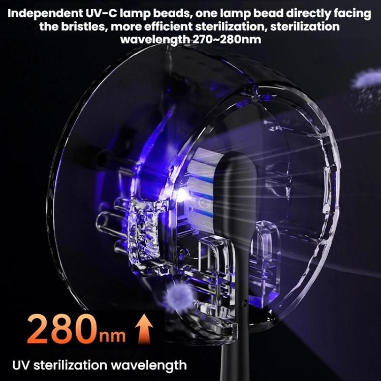 Ultimate Clean UV Toothbrush Sanitizer & Holder: Smart Disinfection Solution 5 Uv-C Toothbrush Sterilizer Featuring Independent Lamp Beads For Effective Sterilization At 280Nm Wavelength.