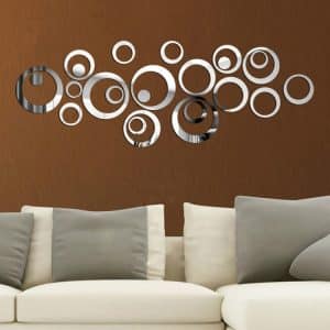 3D DIY Circle Mirror Wall Stickers - Set of 24 | Acrylic Home Decor Art