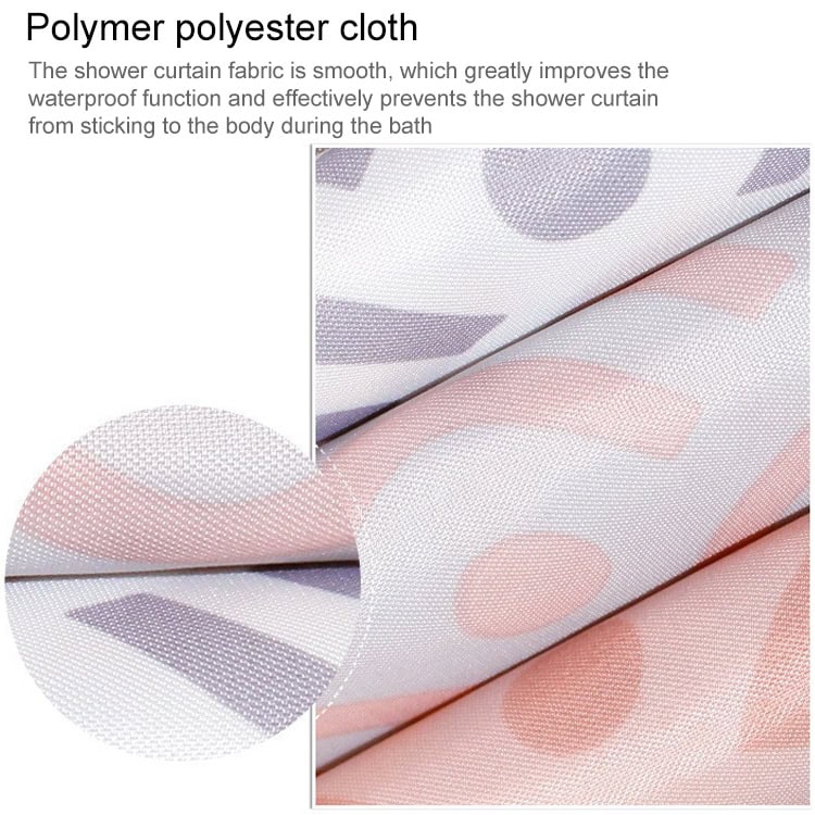 Modern Geometric Design Waterproof Shower Curtain - Transform Your Bath 3 Polymer Polyester Shower Curtain Fabric, Waterproof And Smooth, Prevents Sticking To Skin During Bath, Ideal For Bathroom Decor And Water-Resistant Shower Curtain Solutions.