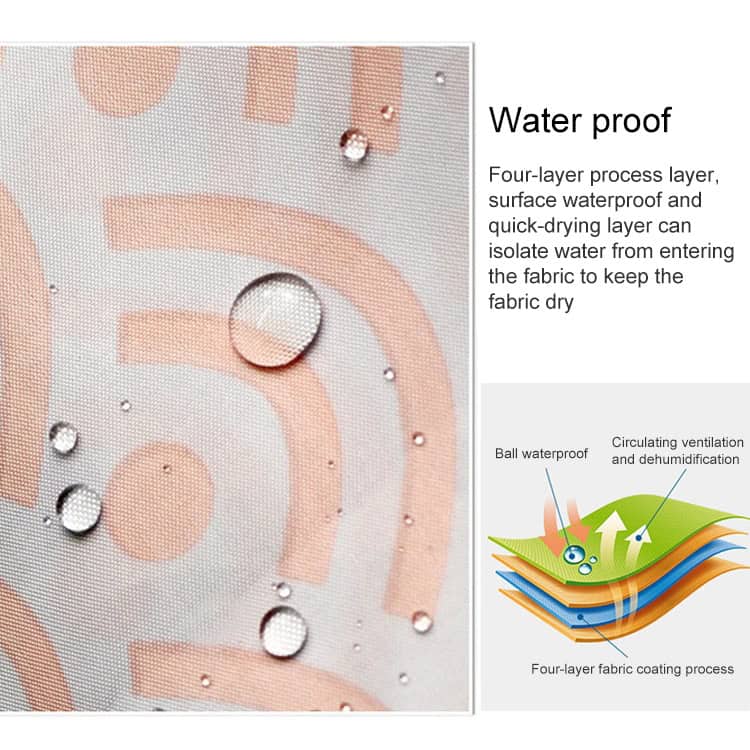 Modern Geometric Design Waterproof Shower Curtain - Transform Your Bath 4 Waterproof Fabric With Water-Resistant Coating And Quick-Drying Layer, Featuring A Four-Layer Process To Keep Fabric Dry And Protected From Water Entry, Ideal For Outdoor Apparel And Gear.