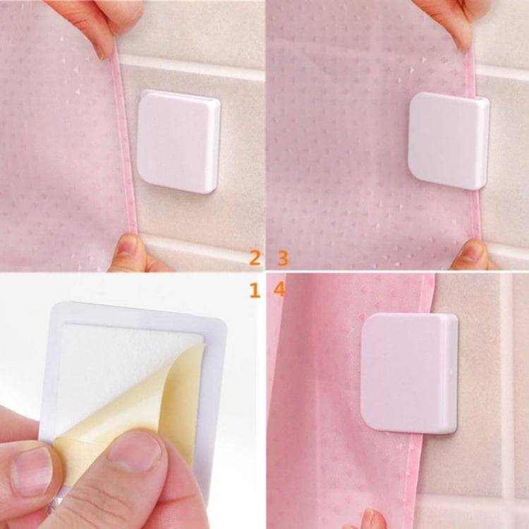 2 PCS Plastic Viscose Curtain Clip - Keep Your Shower Curtains Secure 6 2 Pcs Plastic Viscose Curtain Clip - Keep Your Shower Curtains Secure - Image 6