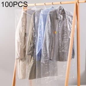 100 PCS Disposable Transparent Clothes Dust Bag Dust Cover - Keep Your Garments Clean